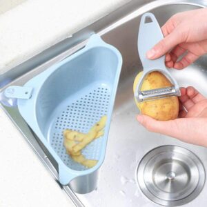 ANK Kitchen Over Sink Organizers Strainer Accessories Set Items Jali and Drain Shelf Suction Cup Cleaner Corner Filter Tools Sucker Storage Plastic…