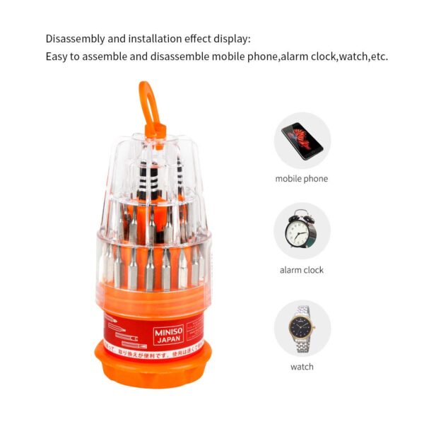 ANK Screwdriver Set, Steel 31 in 1 with 30 Screwdriver Bits, Professional Magnetic Driver Set, for PC/Household/Furniture/Tablet/Game Console/Electronic Devices - Image 3