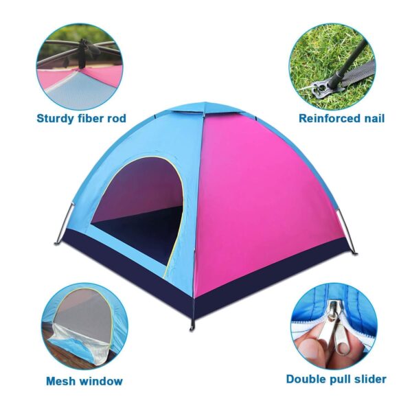 ANK Tent Portable Waterproof Tent Outdoor (for 6 Person_Multicolour). - Image 3