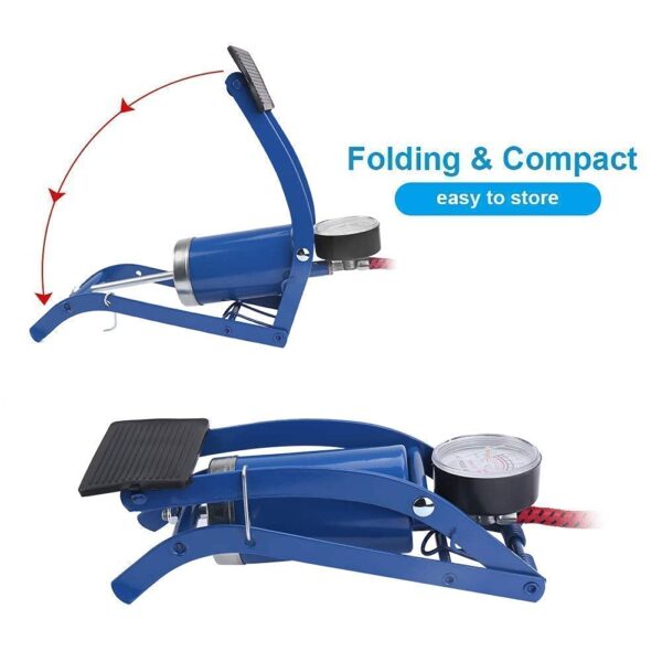 ANK Portable High Pressure Foot Air Pump Heavy Compressor Cylinder Bike, Car, Bicycles & All Other Vehicles - Image 5