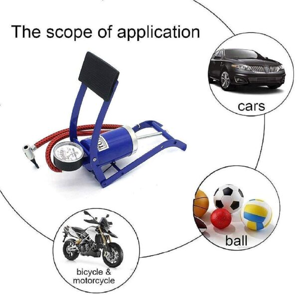 ANK Portable High Pressure Foot Air Pump Heavy Compressor Cylinder Bike, Car, Bicycles & All Other Vehicles - Image 3